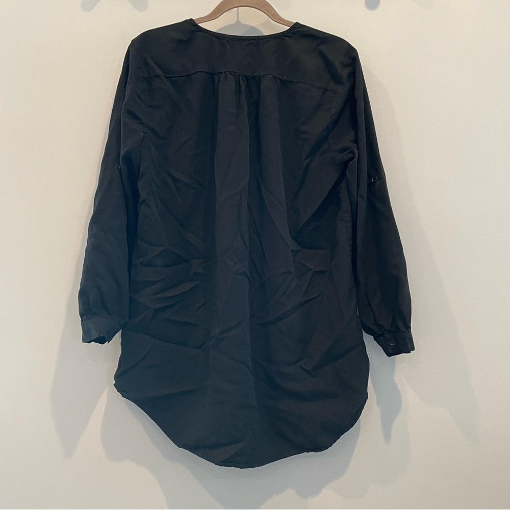 Mododoc Black Collarless Button Down Utility Shir… - image 5